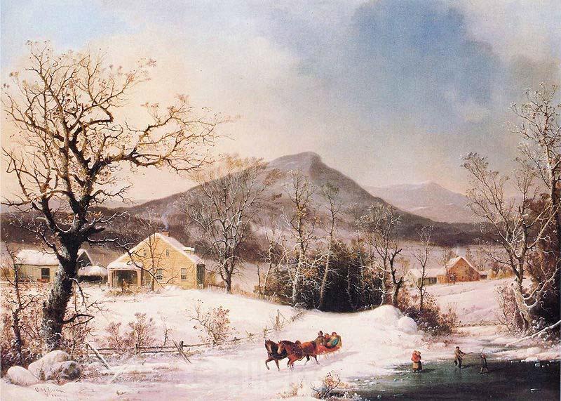 George Henry Durrie Winter in the Country, Distant Hills